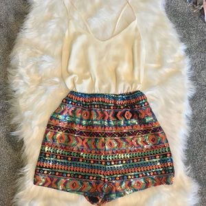 🆕 Multicolor Sequin romper ✨